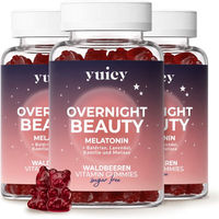 Produktbild von yuicy Overnight Beauty Melatonin Gummibärchen vegan und zuckerfrei 180 Stück