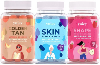 yuicy Shape Skin & Tan Vitamin Gummies Bundle Beauty-Kollagen-Kombi 180 Stück – Bild 1 von 1