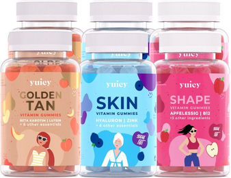 yuicy Shape Skin & Tan Vitamin Gummies Bundle Beauty-Kollagen-Kombi 360 Stück – Bild 1 von 2