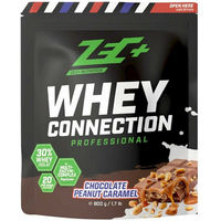 Produktbild von Zec+ Nutrition Whey Connection Professional Whey Protein Pulver Schoko-Erdnuss-Karamell 800g glutenfrei