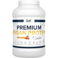 Produktbild von Zec+ Premium Vegan Protein Mehrkomponenten Pulver Karamell Bio zuckerfrei glutenfrei