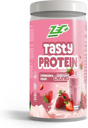 ZEC+ Tasty Protein Strawberry Cream Erdbeere laktosefrei Pulver 450 g – Bild 1 von 2