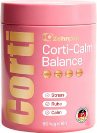 ZehnPlus Corti-Calm Balance für Frauen mit Ashwagandha, Rhodiola, L-Theanin, Magnesiumbisglycinat, Tulsi, Magnolia und Safranextrakt, vegan, 60 Kapseln – Bild 1 von 4