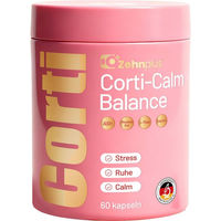 Produktbild von ZehnPlus Corti-Calm Balance für Frauen mit Ashwagandha, Rhodiola, L-Theanin, Magnesiumbisglycinat, Tulsi, Magnolia und Safranextrakt, vegan, 60 Kapseln
