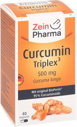 ZeinPharma Curcumin Triplex3 Kapseln mit 500 mg Curcuma Longa Extrakt und BioPerin vegan 40 Stück – Bild 1 von 2
