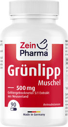 ZeinPharma Grünlippmuschel Kapseln mit 2% GAG und 27% Omega-3-Fettsäuren vegetarisch 90 Stück – Bild 1 von 1