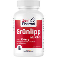 Produktbild von ZeinPharma Grünlippmuschel Kapseln mit 2% GAG und 27% Omega-3-Fettsäuren vegetarisch 90 Stück