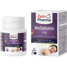 ZeinPharma Melatonin 1 mg Kapseln 50 Stück vegan glutenfrei laktosefrei – Bild 1 von 5