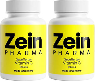 ZeinPharma Vitamin C Kapseln 500 mg Calciumascorbat gepuffert 180 Kapseln glutenfrei und laktosefrei – Bild 1 von 1