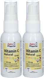ZeinPharma Vitamin C Natural Family Flüssig mit Acerola und Hagebutte vegan glutenfrei laktosefrei für Kinder und Erwachsene – Bild 1 von 1