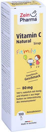 ZeinPharma Vitamin C Natural Family Sirup 80 mg mit Acerola und Hagebutte glutenfrei und laktosefrei – Bild 1 von 1