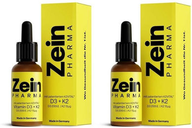 ZeinPharma Vitamin D3+K2 Family Tropfen für Kinder und Erwachsene ohne Zusatzstoffe – Bild 1 von 2