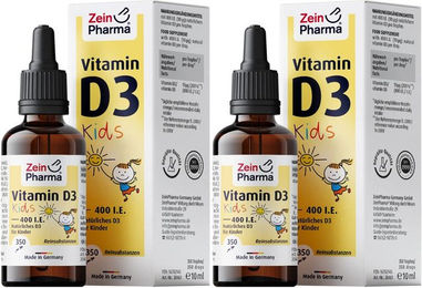 ZeinPharma Vitamin D3 Kids 400 I.E. Tropfen vegetarisch für Kinder – Bild 1 von 1