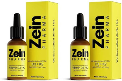 ZeinPharma Vitamin D3 und K2 Tropfen mit 1000 IE Vitamin D3 und 25 µg Vitamin K2 – Bild 1 von 1