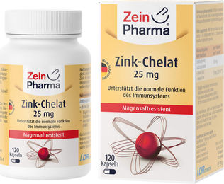 ZeinPharma Zink Bisglycinat 25 mg vegetarische Kapseln 120 Stück – Bild 1 von 1