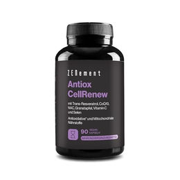 Zenement Antiox CellRenew mit Trans-Resveratrol, CoQ10, NAC und Granatapfel 90 Kapseln – Bild 1 von 3