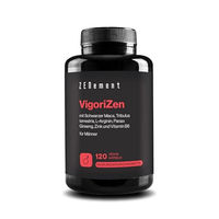 Produktbild von Zenement VigoriZen mit Schwarzem Maca, Tribulus terrestris, L-Arginin, Ginseng, Zink und Vitamin B6 – 120 vegane Kapseln