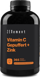Zenement Vitamin C gepuffert und Zink Kapseln vegan glutenfrei ohne Zusatzstoffe 365 Stück – Bild 1 von 2