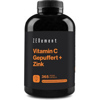 Produktbild von Zenement Vitamin C gepuffert und Zink Kapseln vegan glutenfrei ohne Zusatzstoffe 365 Stück