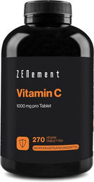 Zenement Vitamin C Kapseln mit 1000 mg Calciumascorbat vegan glutenfrei laktosefrei ohne Zusatzstoffe 270 Stück – Bild 1 von 3