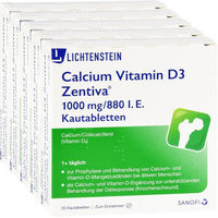 Produktbild von Zentiva Calcium Vitamin D3 Lutschtabletten 1000 mg/880 I.E. zuckerhaltig ohne Aspartam