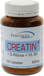 Zenvitalis Creatin + D-Ribose Tabletten vegan laktosefrei glutenfrei 120 Stück – Bild 1 von 1