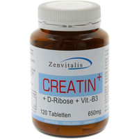 Produktbild von Zenvitalis Creatin + D-Ribose Tabletten vegan laktosefrei glutenfrei 120 Stück