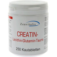 Produktbild von Zenvitalis Creatin Lecithin Glutamin Taurin Lutschtabletten Vegan 250 Stück