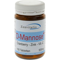 Produktbild von Zenvitalis D-Mannose plus Cranberry mit Zink und Vitamin C Tabletten vegan laktosefrei glutenfrei 100 Stück