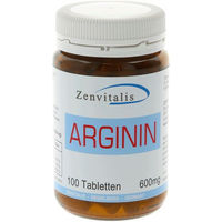 Produktbild von Zenvitalis L-Arginin 600 mg mit Zink, Vitamin E und Folsäure, 100 Tabletten, vegan, laktosefrei und glutenfrei