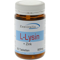 Produktbild von Zenvitalis L-Lysin und Zink Tabletten vegan laktosefrei glutenfrei 60 Stück