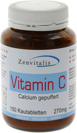 Zenvitalis Vitamin C hochdosiert gepuffert Calciumascorbat Lutschtabletten zuckerfrei 150 Stück 270 mg – Bild 1 von 1