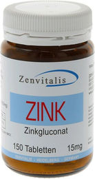 Zenvitalis Zink 15 mg Tabletten mit Zinkgluconat vegan laktosefrei glutenfrei 150 Stück – Bild 1 von 1