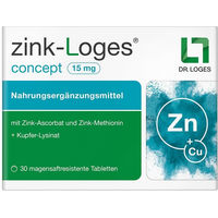 Produktbild von Zink-loges Concept Zink Magensaftresorbierbare Tabletten 15 mg 30 Stück