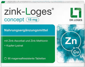 Zink-loges Concept Zink Tabletten 15 mg 90 Stück – Bild 1 von 1
