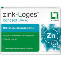 Produktbild von Zink-loges Concept Zink Tabletten 15 mg 90 Stück
