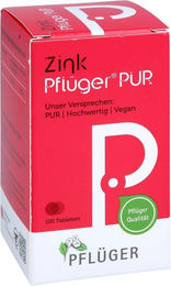 Zink Pflüger PUR Zinkgluconat 10 mg Tabletten 100 Stück vegan glutenfrei laktosefrei – Bild 1 von 3