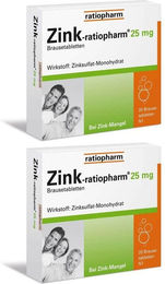 Zink ratiopharm 25 mg Brausetabletten für Erwachsene und Kinder – Bild 1 von 1