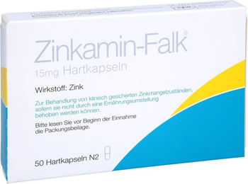 Zinkamin Falk Dr. Falk Pharma Zink-Histidin-Komplex 15 mg Hartkapseln 50 Stück für Erwachsene – Bild 1 von 3