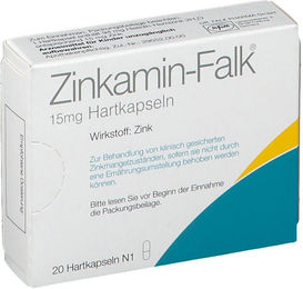 Zinkamin-Falk von Dr. Falk Pharma mit 15 mg Zink-Histidin-Komplex in Hartkapseln für Erwachsene, 20 Kapseln – Bild 1 von 3