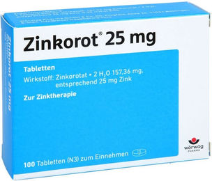 Zinkorot Wörwag Pharma Zink Tabletten 25 mg 100 Stück vegan glutenfrei laktosefrei – Bild 1 von 1