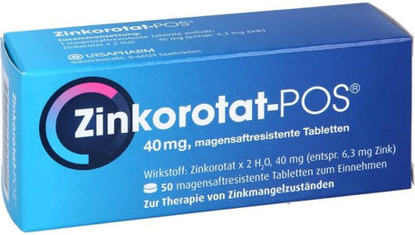 Zinkorotat-POS Sandoz magensaftresistente Tabletten 40 mg 50 Stück – Bild 1 von 4