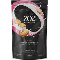 Produktbild von zoe Nutrition Whey Protein Pulver zuckerfrei und glutenfrei