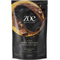 Produktbild von zoe Nutrition Whey Protein Pulver zuckerfrei und glutenfrei