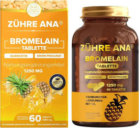 Zühre Ana Bromelain Kapseln vegan ohne Gelatine glutenfrei 60 Kapseln – Bild 1 von 6