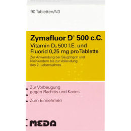 Zymafluor D 500 c.C. Tabletten für Säuglinge und Kinder, laktosefrei, 90 Stück – Bild 1 von 1