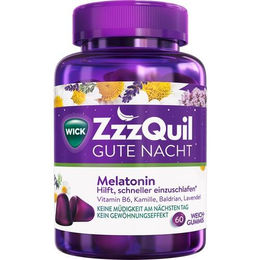 ZzzQuil Gute Nacht Melatonin Weichgummis 60 Stück glutenfrei laktosefrei ohne Zusatzstoffe – Bild 1 von 7