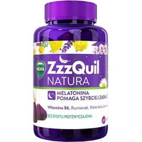 Produktbild von ZzzQuil Natura Melatonin Gummibärchen mit Vitamin B6, Baldrian und Lavendel, 60 Stück
